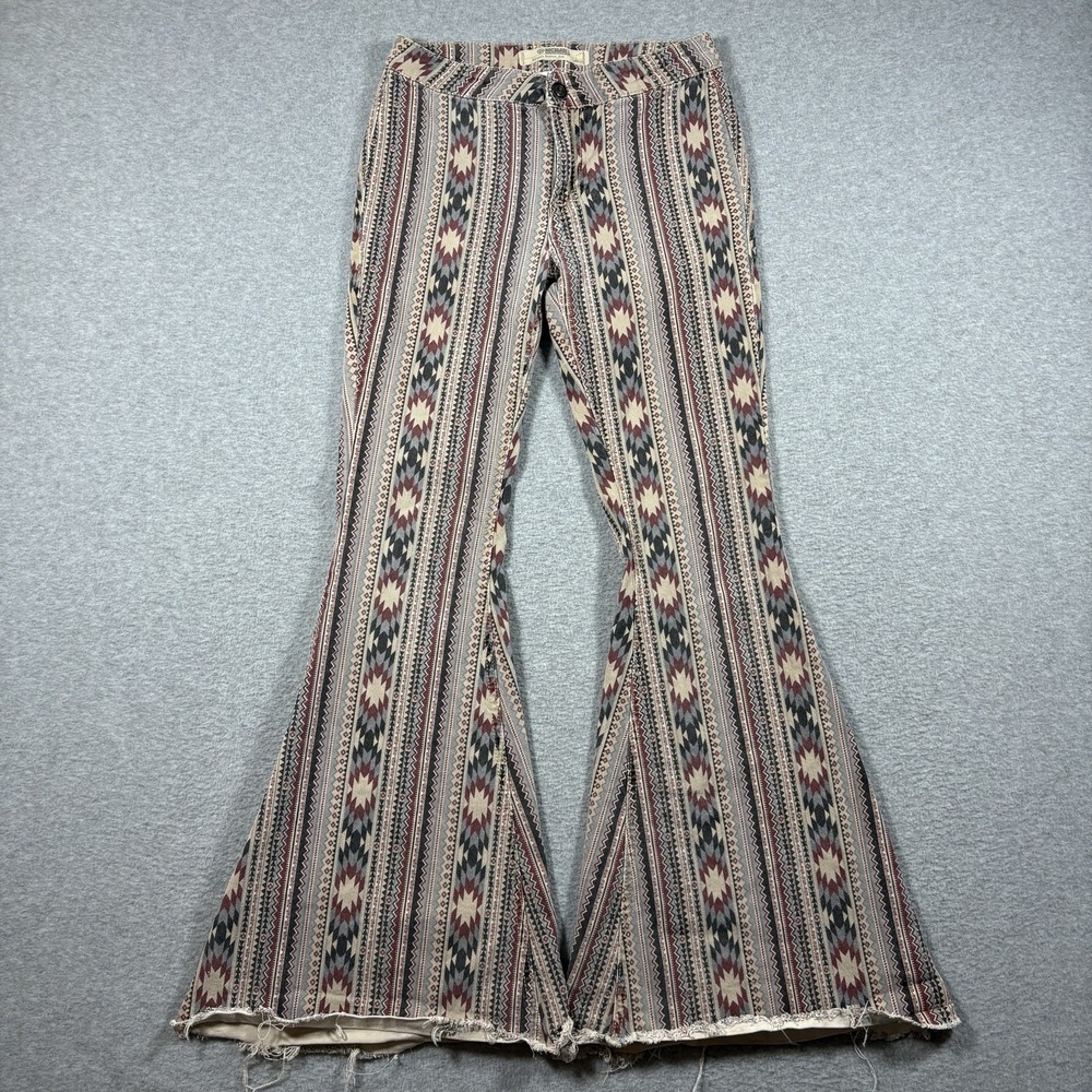 Rock & Roll Denim Womens Aztec Southwestern Flare Bell Bottom Jeans 28x32.5